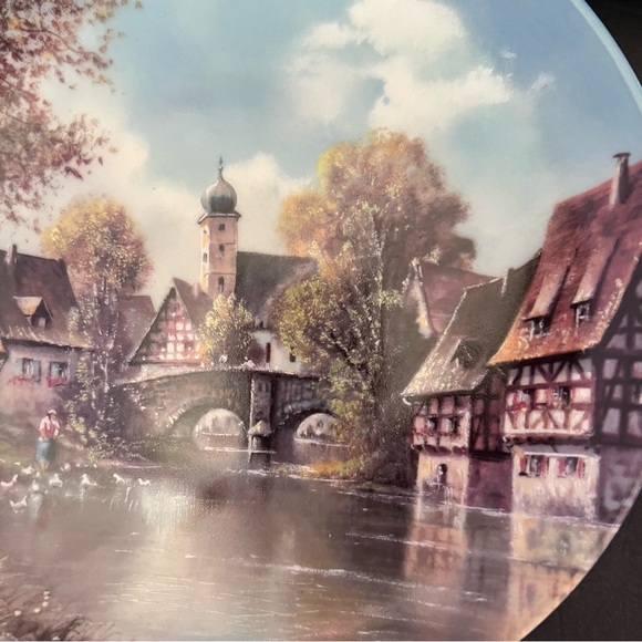 Romantische Dorfansichten Collectables Plates Set of 3 Germany - Picture 12 of 13